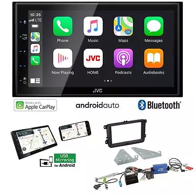 JVC Autoradio Apple CarPlay für Volkswagen VW T5 Transporter rund Canbus  - Bild 1 von 4