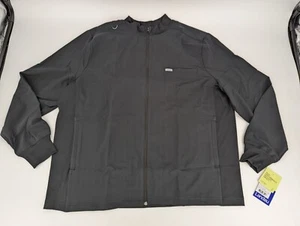 Landau Jacket Men's Black 2XL Full Zipper Long Sleeve Mock Neck Rib Outdoor - Picture 1 of 7