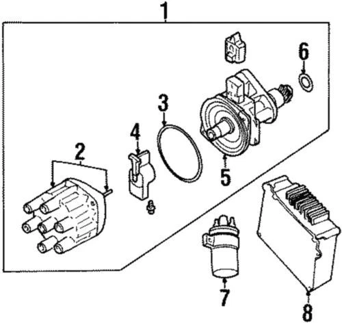 Genuine Mopar 1990-2000 Chrysler Sebring LeBaron Imperial Ignition Coil MD141044 - Image 1 of 1