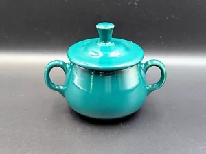 FIESTA WARE RETIRED EVERGREEN SUGAR BOWL WITH LID LIMITED 2007-10 - Picture 1 of 8