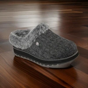 Skechers Womens Pull On Bobs Keepsakes Ice Angel Clog Slipper Charcoal NIB - Picture 1 of 6