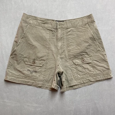 Pantalones cortos de campamento Polo Ralph Lauren para mujer 6 verde militar 100 % algodón lona Ripstop Foto 1 de 4