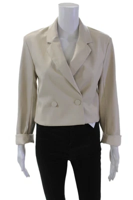 Chaqueta corta Steve Madden para mujer de cuero sintético beige nude talla extra pequeña Foto 1 de 4