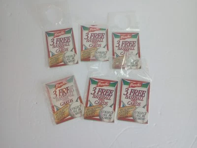 Lote de 6 tarjetas de béisbol French’s Mustard 1992 promoción sin abrir  Foto 1 de 4