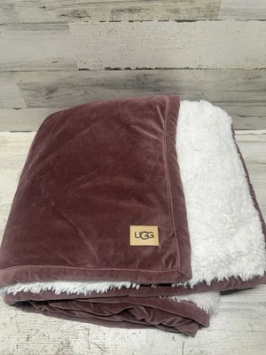 UGG Australia Dasha Velvet Reversible Throw 50" X 70" Dusty Rose - Image 1 of 4