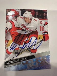 Morgan Geekie Signed Young Guns Upper Deck #210 Hurricanes 2021/22 Bruins - Bild 1 von 4