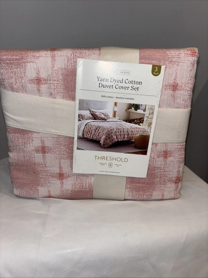 Threshold Mauve Pink -  Yarn Dyed Duvet Cover & Pillow Shams 3 Piece Set - Image 1 of 2