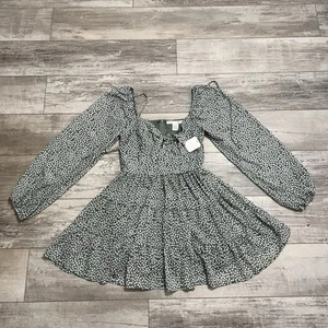 ALTARD STATE Langarmkleid mit Blumenmuster Größe M grün weiß - Bild 1 von 8