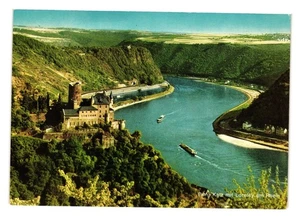 Cartolina d'epoca tedesca Berg Katz Mit Loreley Rhein Cehade Carmos Kunstanstalt - Foto 1 di 2