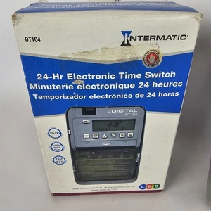 Intermatic Interruptor de Tiempo Electrónico 24 Horas T104M Temporizador Interruptor de Pared - Gris Sellado - Imagen 1 de 8