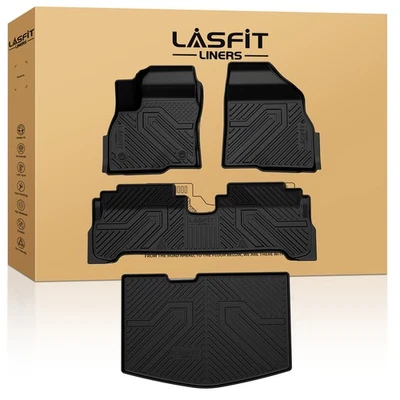 LASFIT Floor Mats for Chevrolet Bolt EV 2017-2023 TPE 1st & 2nd Row & Cargo Mat - Image 1 of 4