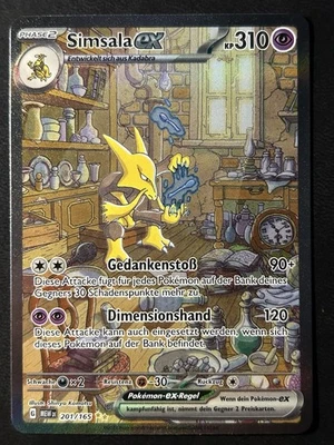 Pokemon Simsala EX 201/165 MEW 151 SIR Holo DE NM-Mint - Bild 1 von 2