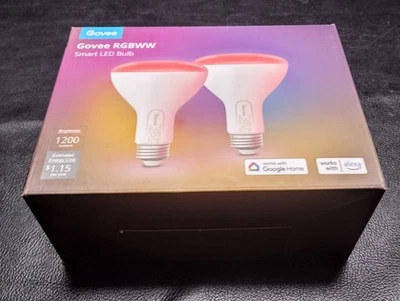 New Govee H6010 RGBWW Smart LED Light Bulbs Flood Lights - Image 1 of 2