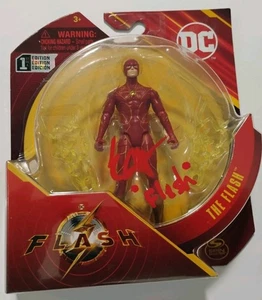 EZRA MILLER THE FLASH MOVIE DC JUSTICE LEAGUE SIGNED FLASH TOY PROOF PICS RARE - Picture 1 of 5