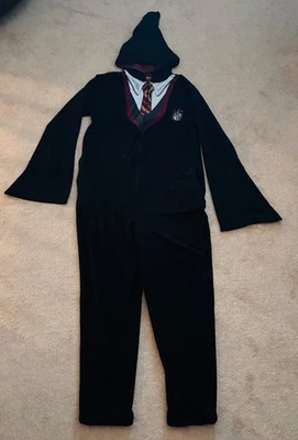 Disfraz Harry Potter One Piece Adulto Talla XL Negro Polar Con Capucha Bordado Foto 1 de 4