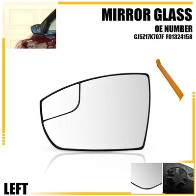 Espelho frontal não aquecido LH vidro transparente ajuste 2013-2018 Ford C-Max Hybrid FO1324158 - Imagem 1 de 4