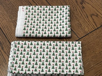 Tecido de algodão Moda Tecidos 2 peças 19”L X 38”L e 15”W X árvores de Natal  - Imagem 1 de 4