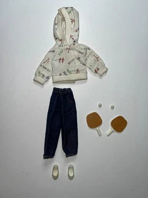 Conjunto de ropa y accesorios vintage ideal PEPPER AFTER SCHOOL sudadera con capucha, jeans 9318-7 Foto 1 de 4