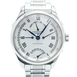 Reloj Longines Master Collection 4 retrógrado L2.715.4 esfera plateada... GZl1a7s5 - Imagen 1 de 11