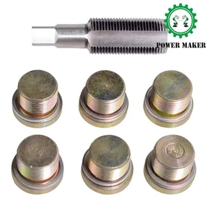 Kit attrezzi riparazione filettatura tappo scarico coppa olio M13 M15 M17 M20 M22 nuovo - Foto 1 di 7