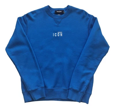 DSQUARED2 felpa girocollo in cotone uomo S79GU0009 azzurro tg.S - Imagen 1 de 3