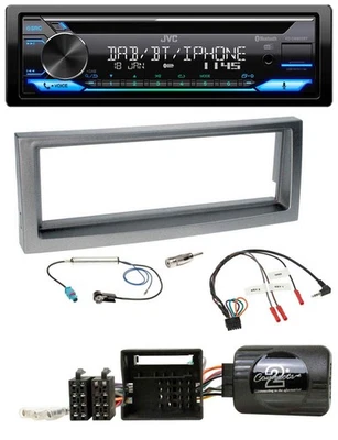 JVC Bluetooth Lenkrad USB DAB CD Autoradio für Citroen C5 ab 2005 grau-metallic - Bild 1 von 4