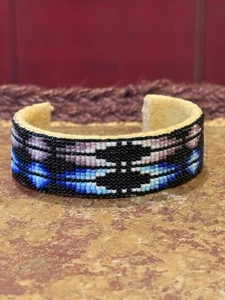 Vintage Handarbeit Navajo Perlen Armreif Armband - Bild 1 von 8