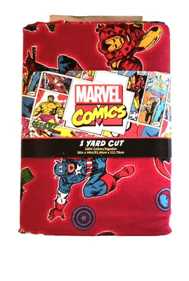 NUEVO Marvel Comics Fury 1 Yarda Tela Multicolor Algodón Artesanía Edredón Costura Foto 1 de 4