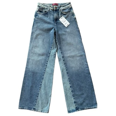 Jeans ZARA Z.02 Pierna Ancha Talla 4 Dos Tonos Vintage Lavado Denim Nuevos con Etiquetas Foto 1 de 4