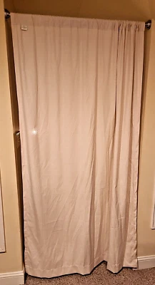 Threshold Privacy Curtain And Adjustable Rod Beige 7 foot - Image 1 of 4