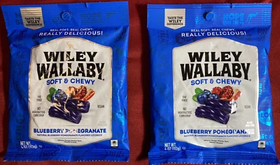 Wiley Wallaby Candy Blueberry Pomegranate Soft & Chewy Lot of 2 New 4 oz Bags - Image 1 of 4