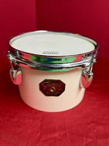 RARE Vintage Gretsch USA Custom 8" x 5.5" White Concert Tom 4448 Stop Sign Badge - Bild 1 von 14