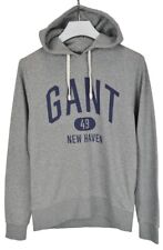 GANT Hoodie Men's MEDIUM Pullover Hooded Logo Melange Grey