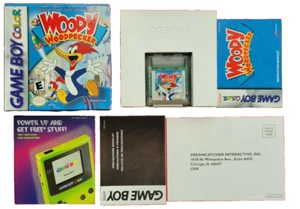 Woody Woodpecker Game Boy Color Complete Box Manual Insert Warranty Authentic - Picture 1 of 9