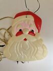 Vintage Santa Face Blowmold Double Sided Red Light Working 11?