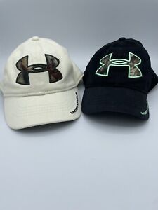 Lot of 2 Under Armour Women's Snapback Hats Camo Black and White