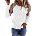 Womens Drawstring Hoodie Long Sleeve Sweatshirt Ladies Casual Lose Tops Hooded.