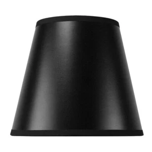 5x8x7 Black CLIP ON Empire Hard Back Lampshade with Gold Lining - Picture 1 of 5