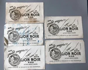 5 BUVARDS ANCIENS PUBLICITAIRES LION NOIR LA BOÎTE À CLÉ - Photo 1/1
