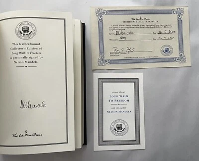 EASTON PRESS Long Walk to Freedom SIGNED NELSON MANDELA Leatherbound Collector's - Image 1 of 4