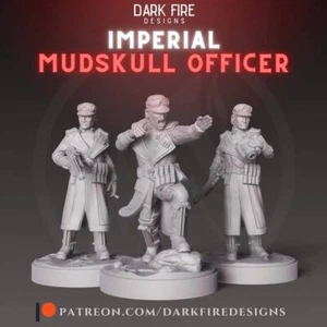 Imperial Mudskull Officer - DARK FIRE | Legion compatible - 3D printed - Picture 1 of 2