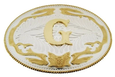 Initial Letter G Belt Buckle Western Rodeo Cowboy hebilla de cinturón inicial - Image 1 of 4