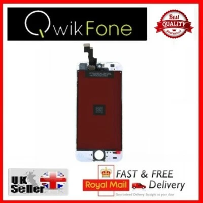 QWIKFONE For Apple iPhone 5S A1453 A1457 A1518 A1528 A1530 A1533 White LCD Replacement