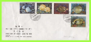 Ethiopia 1970 Fish set on First Day Cover - Picture 1 of 1