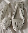 Basic Editions Haisa Loafer Style 36702 White Leather Slip-On Loafer Sz6w