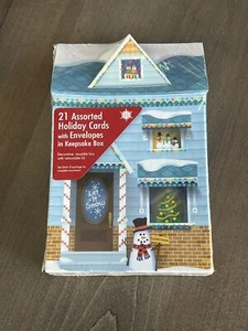 Paper Magic 21 Assorted Holiday Cards with Envelopes 3 Designs Toy Shop Box NIB - Picture 1 of 6