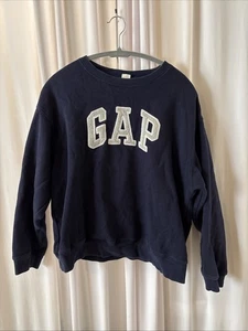GAP Crewneck, Kids Size Large, Navy With Gray Logo - Picture 1 of 4