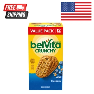 belVita Blueberry Breakfast Biscuits, Value Pack – 12 Packs with 4 Biscuits Each - Picture 1 of 7
