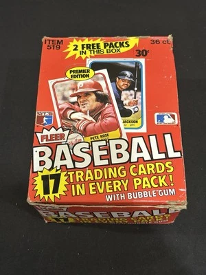 1981 Fleer Wax Box 38 Packs Fernando Valenzuela, Harold Baines, Gibson RC Rookie - Image 1 of 4