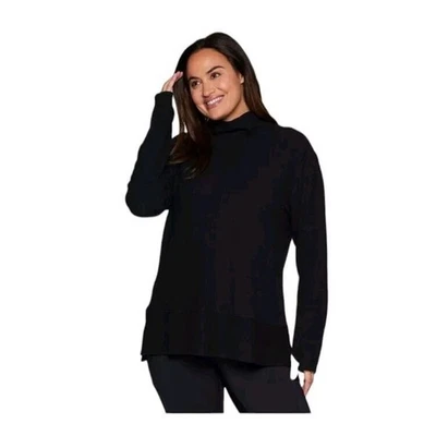 Sudadera Pullover RBX Plus Studio Jacquard Cuello Simulado Negra Nueva con Etiquetas, XXL Para Mujer Foto 1 de 4